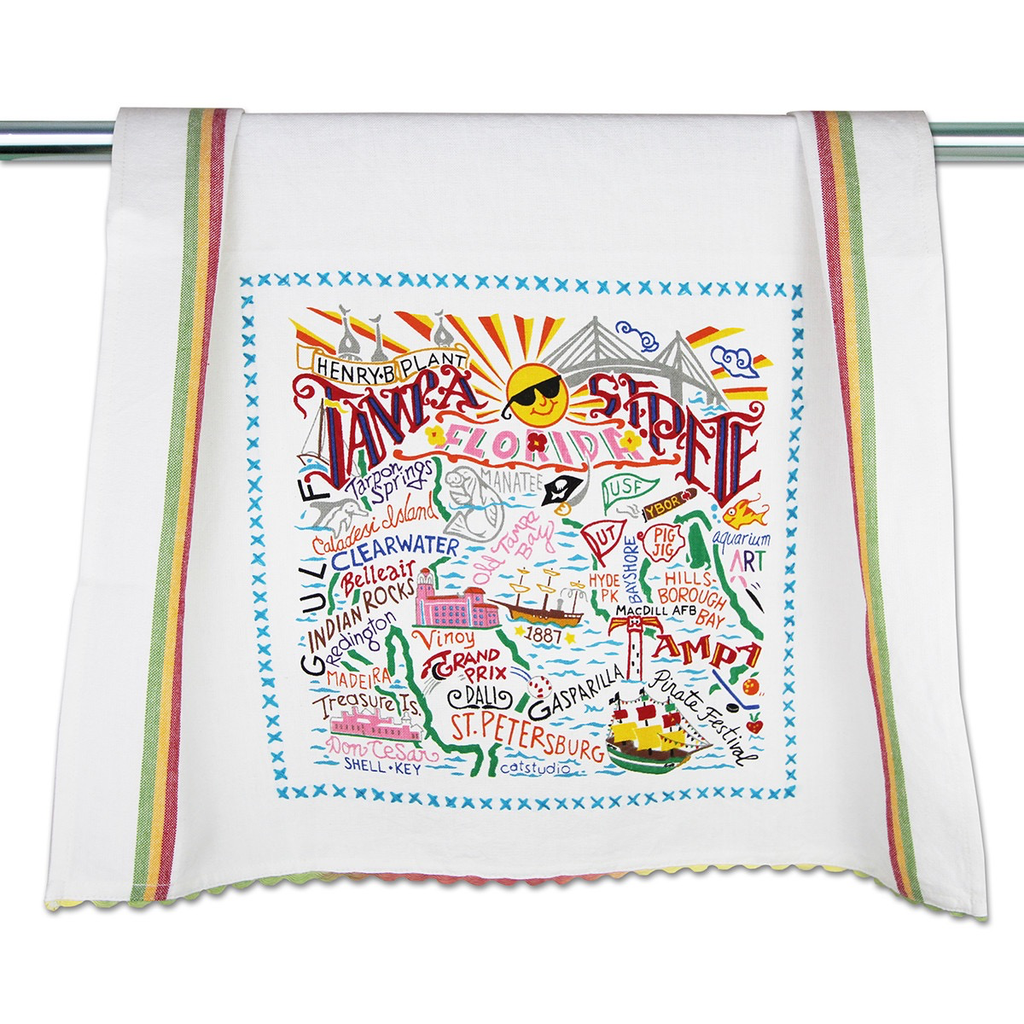 TAMPA/ST PETE DISH TOWEL BY CATSTUDIO - A. Dodson's