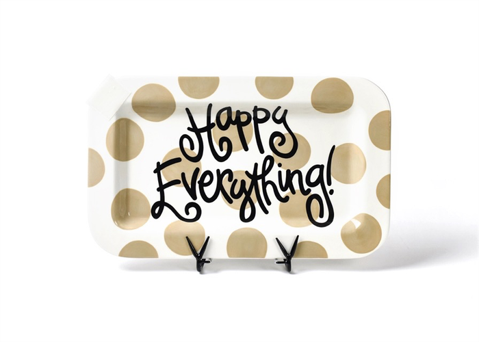 HAPPY EVERYTHING NEUTRAL DOT HAPPY EVERYTHING MINI RECTANGLE PLATTER