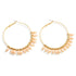 PEACH BEADED HOOP EARRINGS - A. Dodson's