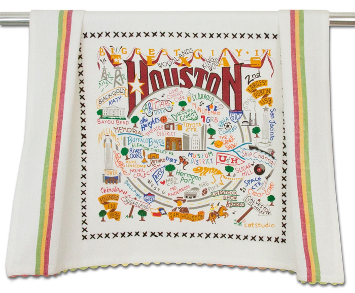 HOUSTON DISH TOWEL BY CATSTUDIO
