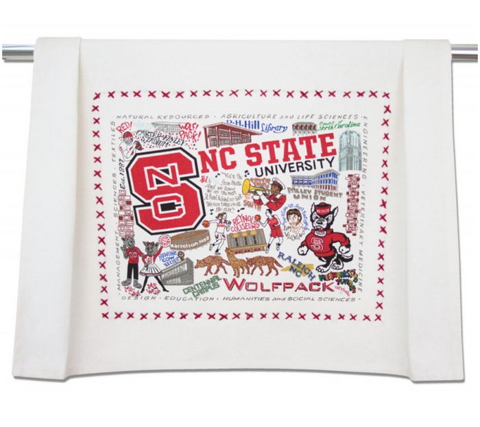 NORTH CAROLINA STATE UNIVERSITY DISH TOWEL BY CATSTUDIO