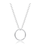 16" necklace sterling - halo sterling charm by enewton