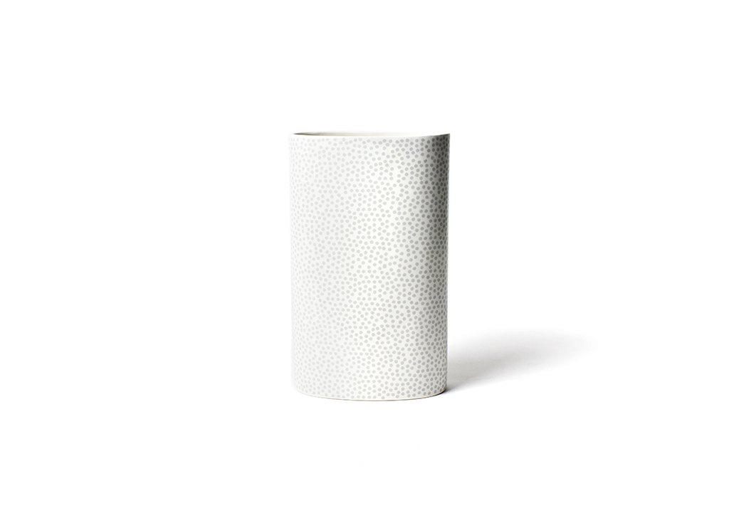 HAPPY EVERYTHING STONE SMALL DOT BIG OVAL VASE - A. Dodson's