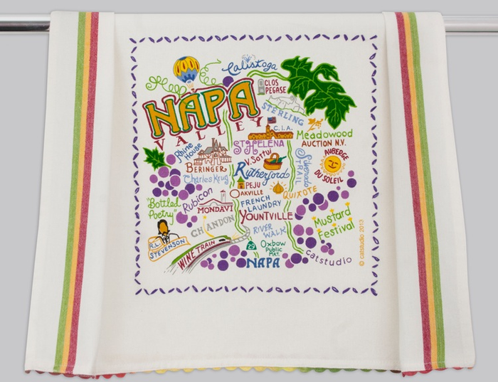 NAPA VALLEY DISH TOWEL BY CATSTUDIO