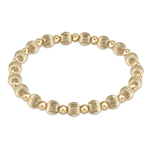 dignity grateful pattern 6mm bead bracelet - gold by enewton - A. Dodson's