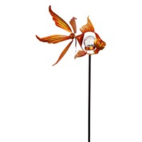 38"H Solar Fish Staked Wind Spinner