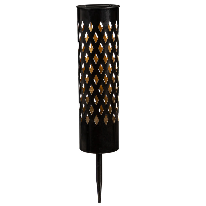 Cylinder Shaped Solar Stake Diamond Path Lighting