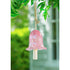 Art Glass Speckle Pink Floral Shaped Bell Chime - A. Dodson's
