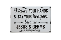 WASH YOUR HANDS WALL DECOR, Creative Co-op - A. Dodson's