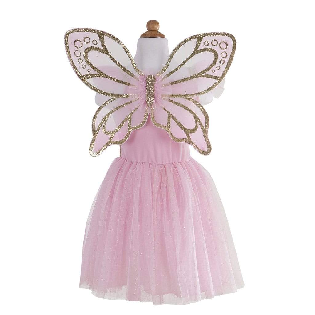 GOLD BUTTERFLY DRESS WITH FAIRY WINGS