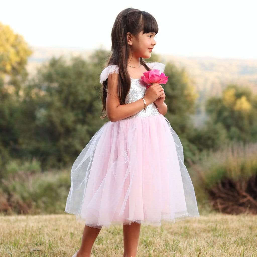 SILVER SEQUINS PRINCESS DRESS