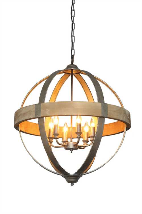 WOOD PENDANT CHANDELIER