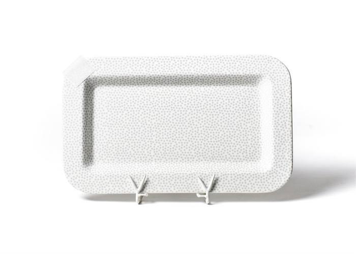 HAPPY EVERYTHING STONE SMALL DOT MINI ENTERTAINING RECTANGLE PLATTER