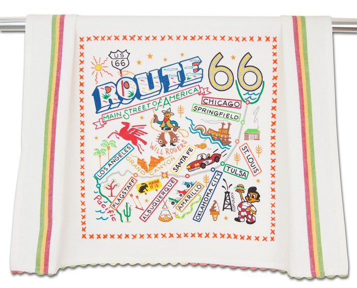 ROUTE 66 DISH TOWEL BY CATSTUDIO