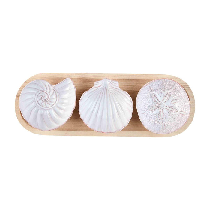 Shell Dip & Tray Set BY MUD PIE