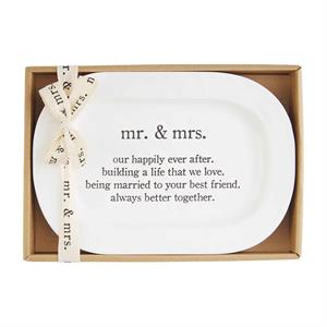 MR. & MRS. SENTIMENT PLATE BY MUD PIE - A. Dodson's
