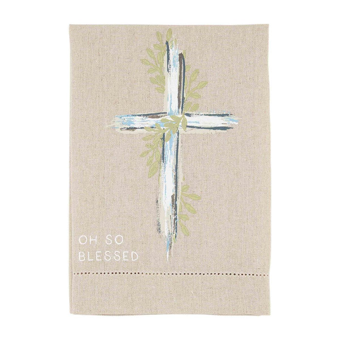 Cross Painted Towel BY MUD PIE