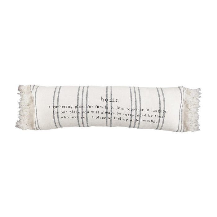 HOME DEFINITION LONG PILLOW BY MUD PIE