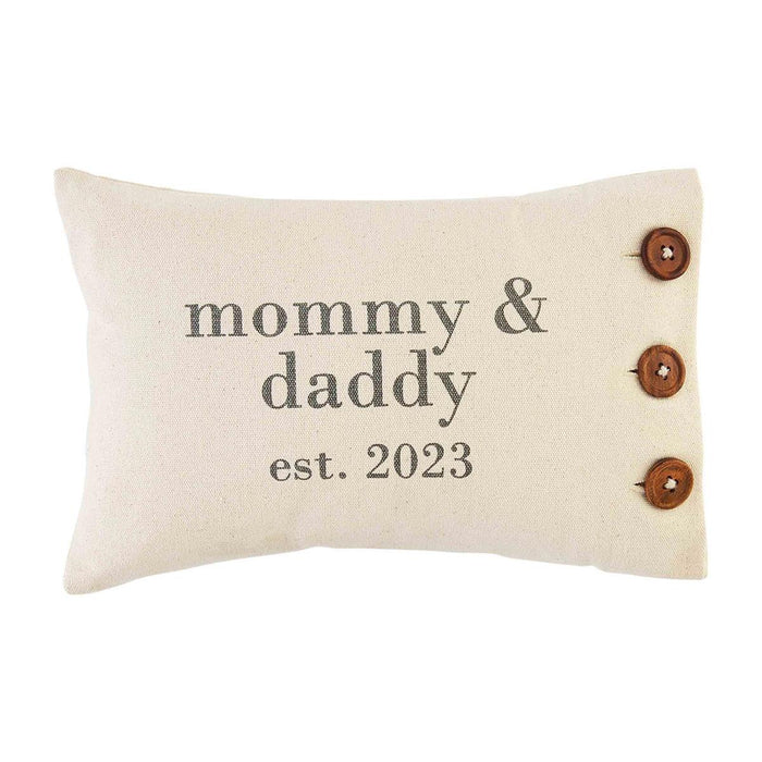 Parents Est. 2023 Pillow BY MUD PIE