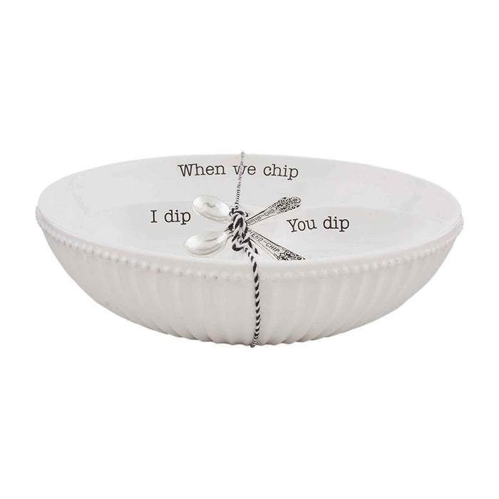CHIPS & DOUBLE DIP SET BY MUD PIE