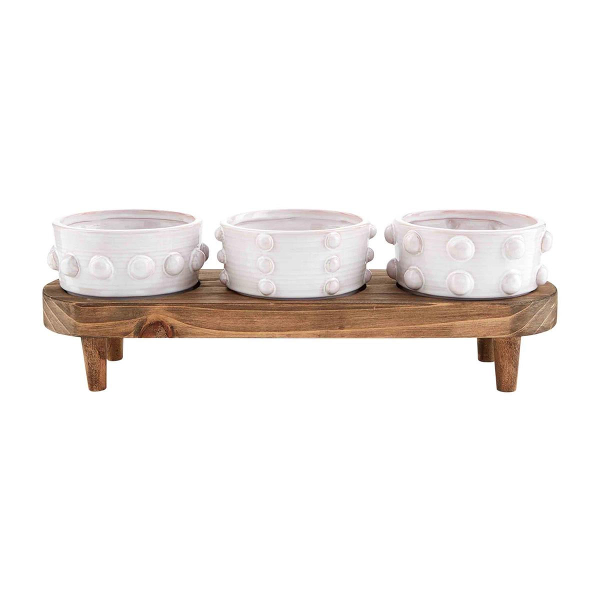 Bead Dip Bowl & Stand Set BY MUD PIE - A. Dodson's