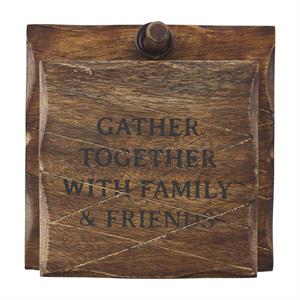 Gather Together Coaster Set BY MUD PIE