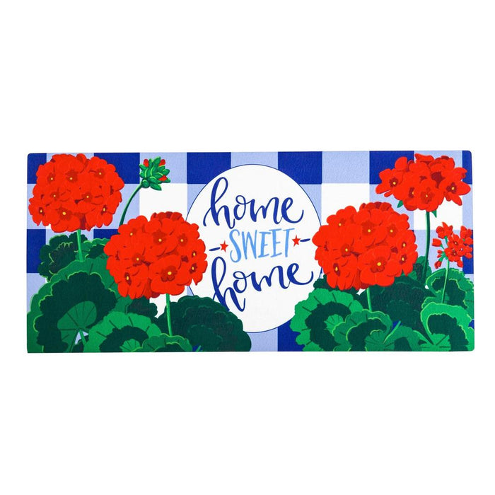 Plaid Patriotic Geraniums Sassafras Switch Mat