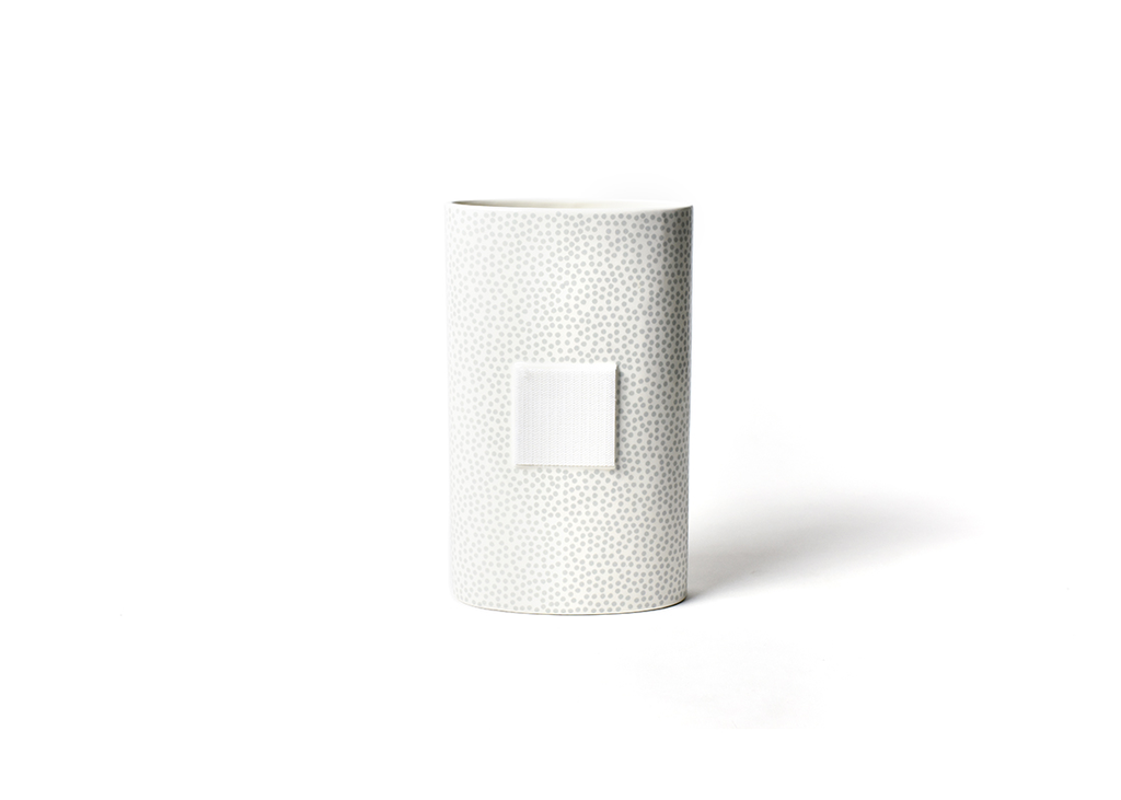 HAPPY EVERYTHING STONE SMALL DOT BIG OVAL VASE - A. Dodson's