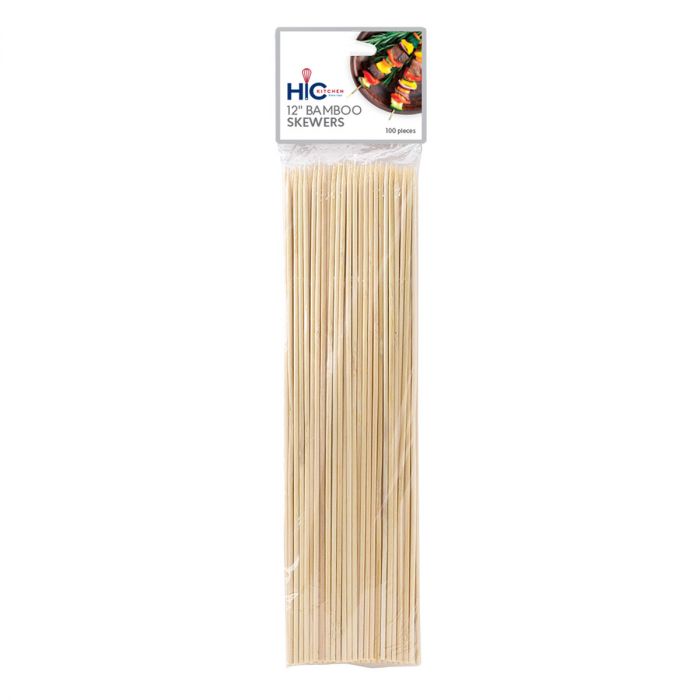 Kitchen Bamboo Skewer, 12in, Pack of 100