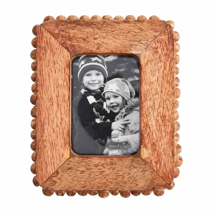 RECTANGLE MINI BEADED FRAME BY MUD PIE