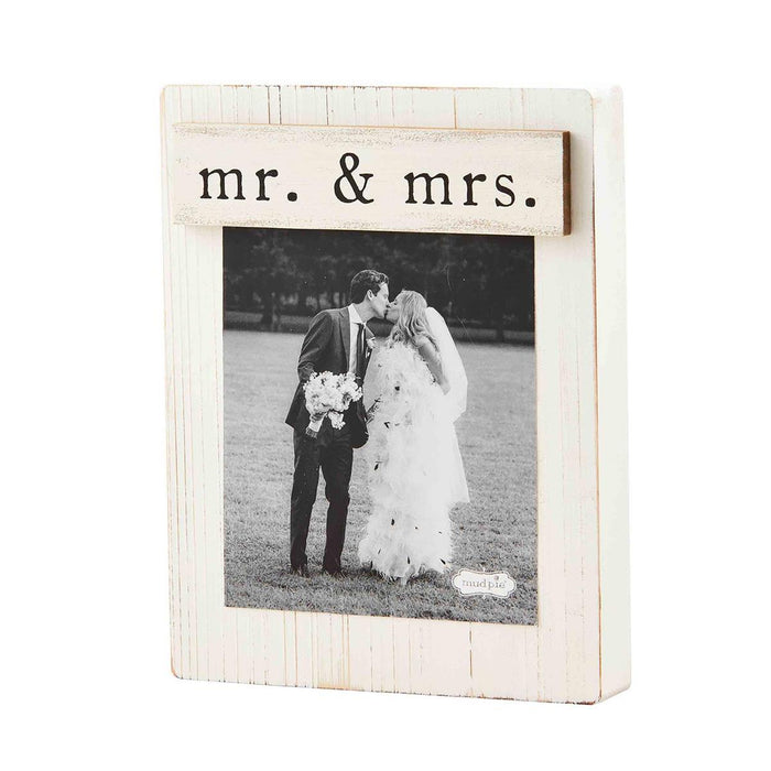 Mr. & Mrs. Magnetic Block Frame BY MUD PIE