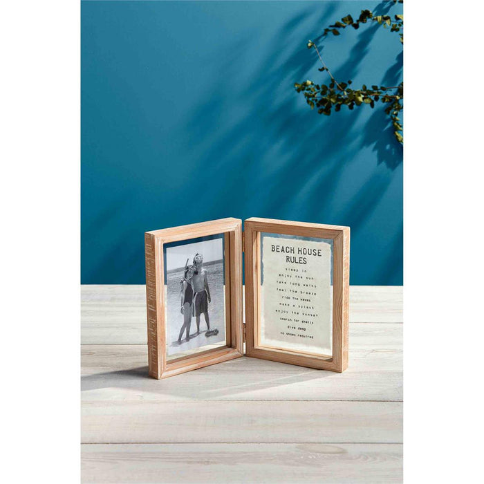 BEACH HOUSE RULES HINGED FRAME BY MUD PIE