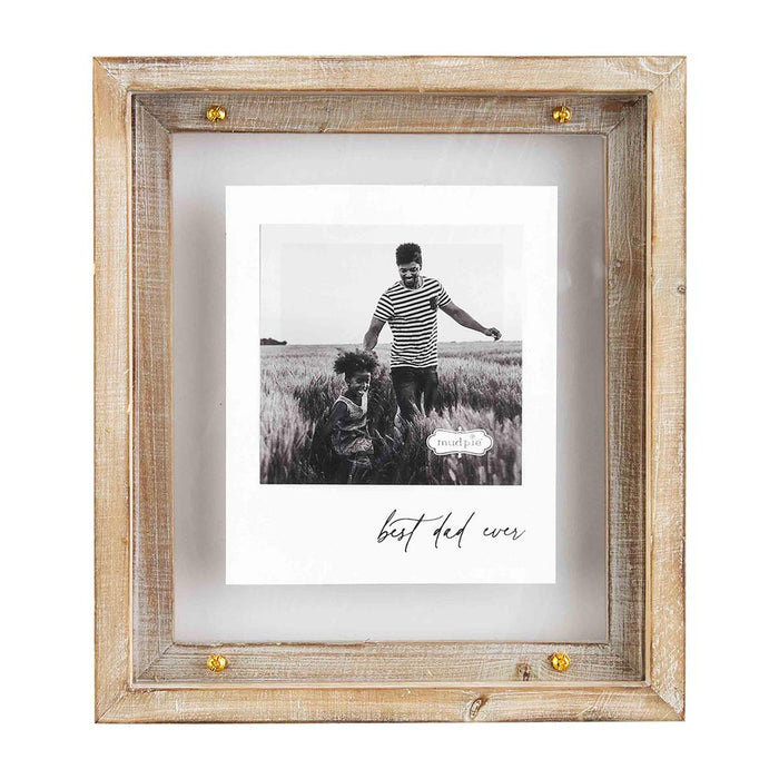 Best Dad Ever Brass Screw Frame BY MUD PIE