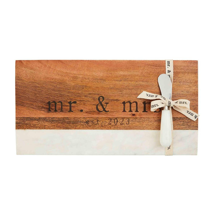 Mr. & Mrs. Est. 2023 Board Set BY MUD PIE