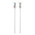 39"H Ceramic Garden Stake, Silver and Blue Bird, 2 Asst