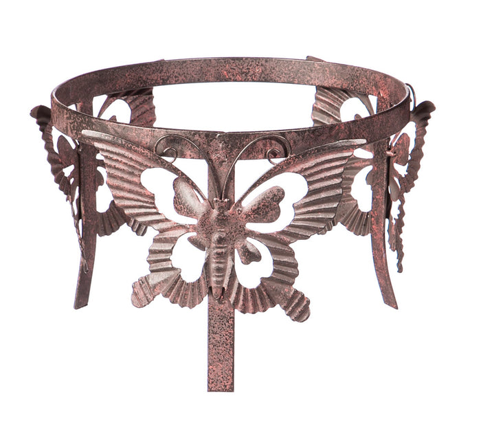 Gazing Ball Hardware Stand, Butterfly Adorned