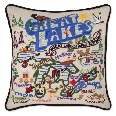 GREAT LAKES PILLOW BY CATSTUDIO