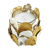 GOLD OYSTER SHELL FILLED CANDLE