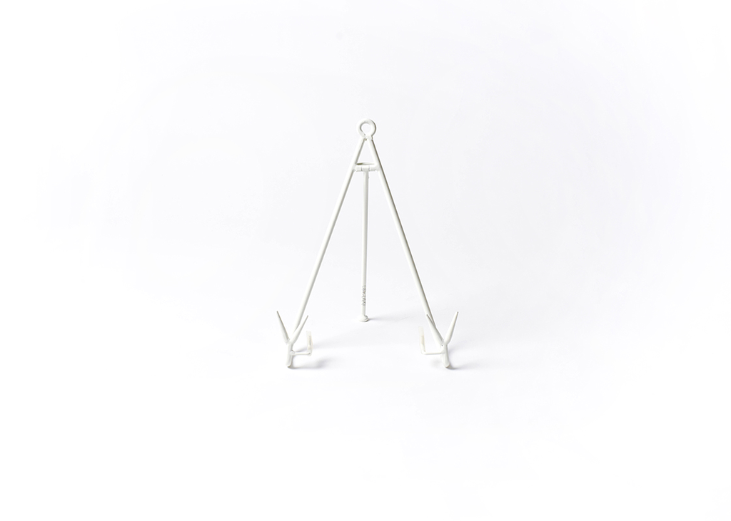 HAPPY EVERYTHING MEDIUM FLARE PLATE STAND WHITE - A. Dodson's