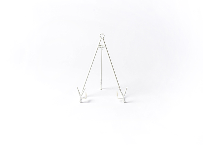 HAPPY EVERYTHING MEDIUM FLARE PLATE STAND WHITE