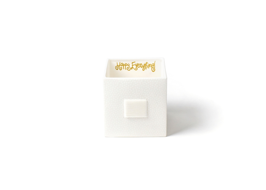 HAPPY EVERYTHING WHITE SMALL DOT MINI NESTING CUBE MEDIUM - A. Dodson's