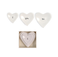 I LOVE YOU STACKABLE HEART DISH