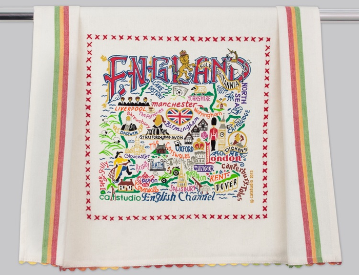 ENGLAND DISH TOWEL BY CATSTUDIO