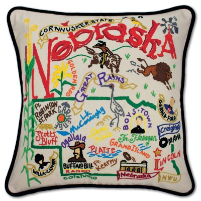 NEBRASKA PILLOW BY CATSTUDIO