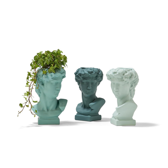 Apollo Grecian Bust Vase/Flower Pot Asst 3 Colors