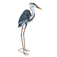 METAL GREY HERON 18in, Evergreen - A. Dodson's
