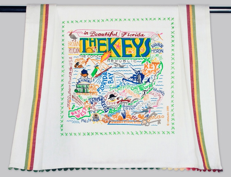FLORIDA KEYS DISH TOWEL BY CATSTUDIO - A. Dodson's