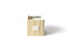HAPPY EVERYTHING GOLD STRIPE MINI NESTING CUBE MEDIUM - A. Dodson's