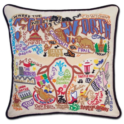 FORT WORTH PILLOW BY CATSTUDIO