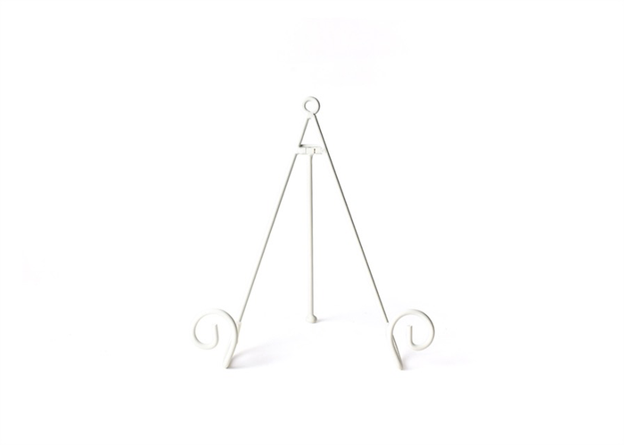 HAPPY EVERYTHING LARGE SWIRL PLATE STAND WHITE